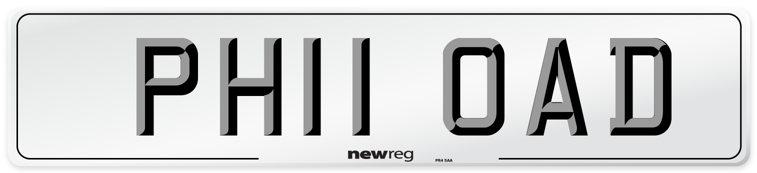 PH11 OAD Number Plate from New Reg